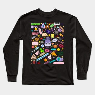 Chan doodle (black) Long Sleeve T-Shirt